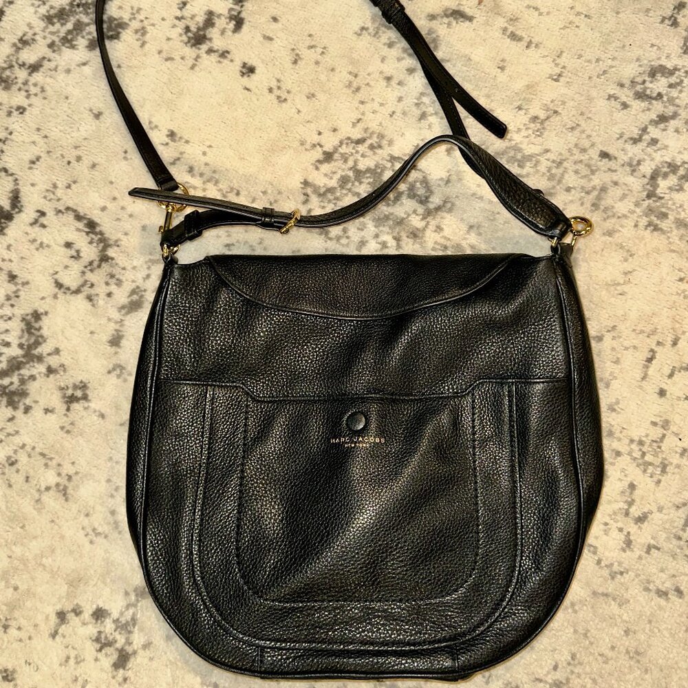 Marc Jacobs Black Large Hobo with Crossbody Strap